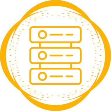 veritabanı. Web simgesi basit illüstrasyon