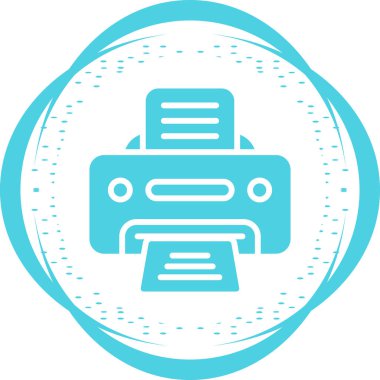 Yazıcı. Web simgesi basit illüstrasyon