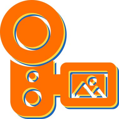 kamera simgesi vektör illüstrasyonu