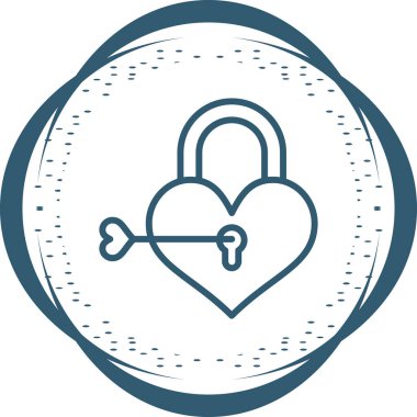 anahtar kilit kalp simgesi ana hat biçiminde