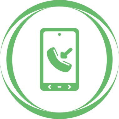 Telefon iletisi yuvarlak simgesi