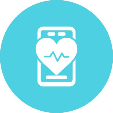 Kalp simgesinin vektör illüstrasyonu