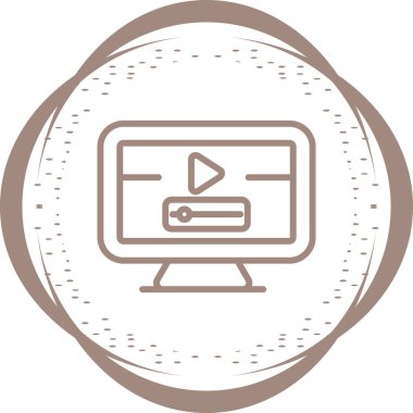 Video modern simgesinin vektör illüstrasyonu
