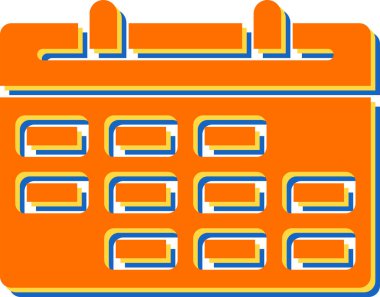 Takvim. Web simgesi vektör illüstrasyonu