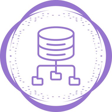 veritabanı. Web simgesi basit illüstrasyon