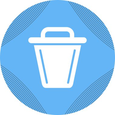 Çöp kutusu simgesi. vektör illüstrasyonu