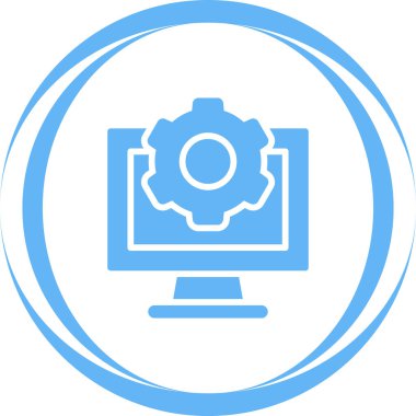 vektör ayarı simgesi, basit illüstrasyon