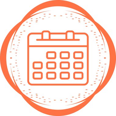Takvim simgesi vektör illüstrasyonu