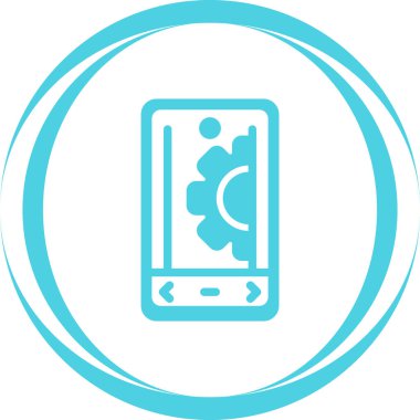 Modern bir akıllı telefon simgesinin vektör çizimi