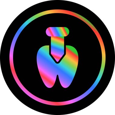 Gökkuşağı gradyan çizgi filmi m harfi.