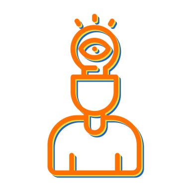 Bir insan kafasının vektör illüstrasyonu