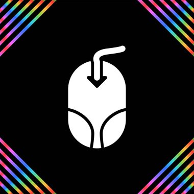 Siyah arkaplanda siyah ve mavi çizgi simgesi izole edildi. vektör illüstrasyonu