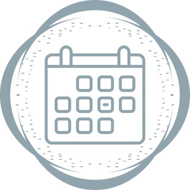 Takvim simgesi, vektör çizimi