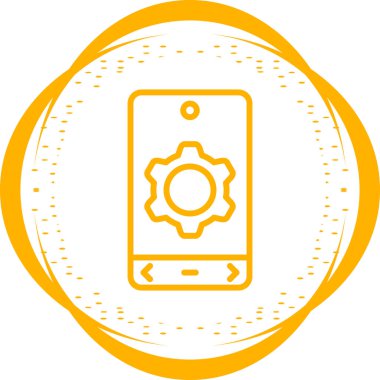 Akıllı telefon simgesinin vektör illüstrasyonu