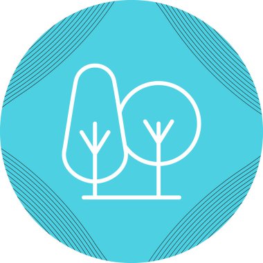 Benzersiz ağaç vektör simgesi