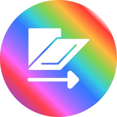 gökkuşağı gradyan çizgi simgesi