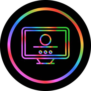 Bilgisayar ekranı. Web simgesi