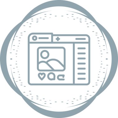 tarayıcı pencere simgesi, satır tasarımı