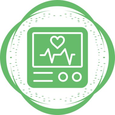 Kardiyogram monitör vektör simgesi