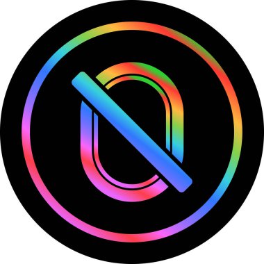 İnce çizgi biçiminde işaret vektörü simgesi yok