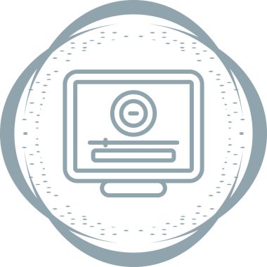 Eşsiz Laptop Vektör Satır Simgesi