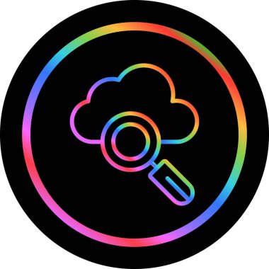 Bulut simgesinin vektör illüstrasyonu