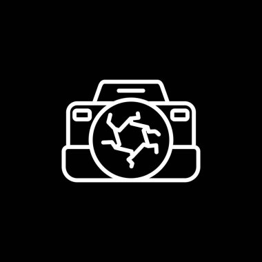 kamera logosu tasarım vektör simgesi