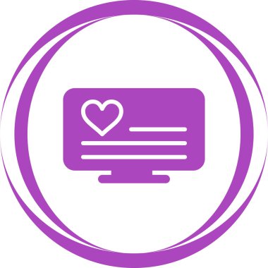 kart kalp simgesi, vektör illüstrasyonu