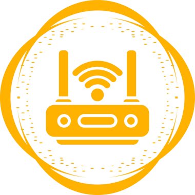 Kablosuz. Web simgesi basit illüstrasyon