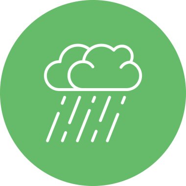 Yağmur bulutu. Web simgesi basit illüstrasyon