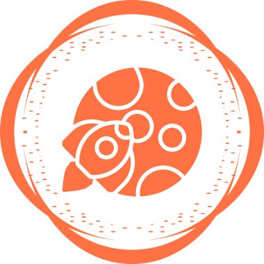 Yuvarlak bir simgenin arka planının vektör illüstrasyonu