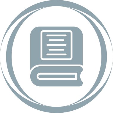 Kitap simgesi, basit tasarım illüstrasyonu