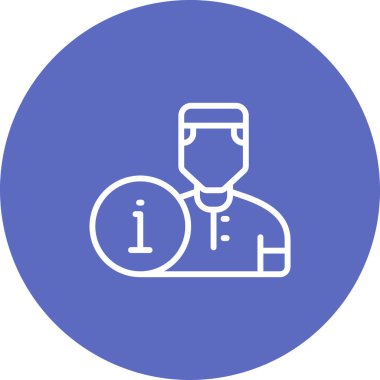 Doktor. Web simgesi basit illüstrasyon