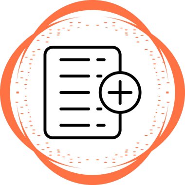 Bir belge simgesinin vektör illüstrasyonu