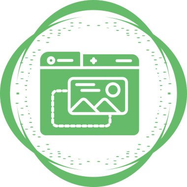 Bir resim simgesinin vektör illüstrasyonu