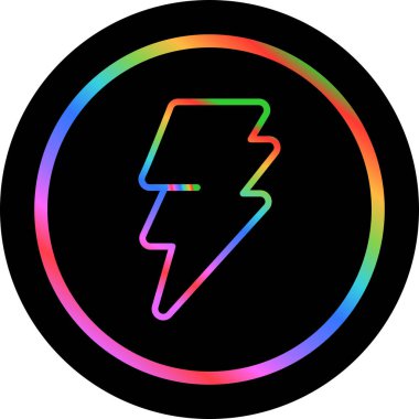 Şimşek simgesinin vektör illüstrasyonu