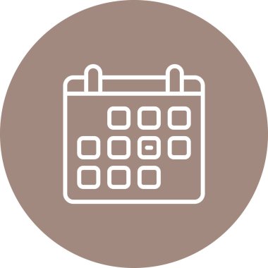 Takvim vektör simgesi modern basit illüstrasyon