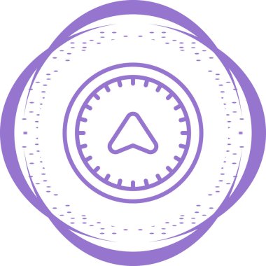 Bir pusula simgesinin vektör illüstrasyonu