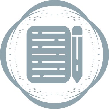 Not defteri simgesi. İnce çizgi tarzı, daire tasarımı. vektör illüstrasyonu.