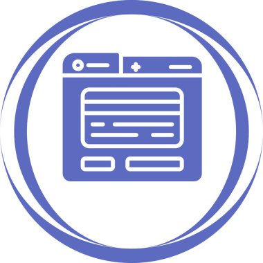 tarayıcı web simgesi, basit tasarım illüstrasyonu