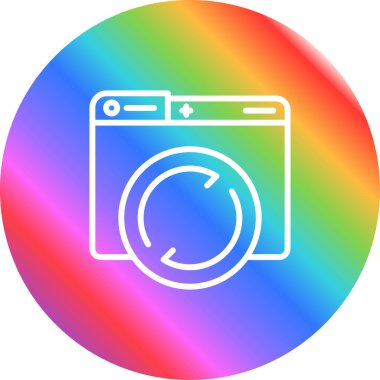 rainbow icon vector isolated on white background for your web and mobile app design