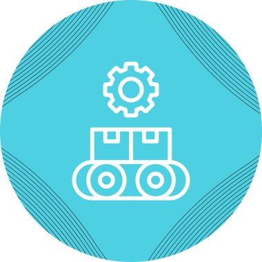 Bir lokomotif simgesinin vektör çizimi