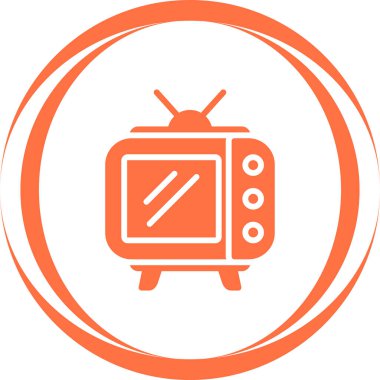 Televizyon. Web simgesi basit illüstrasyon