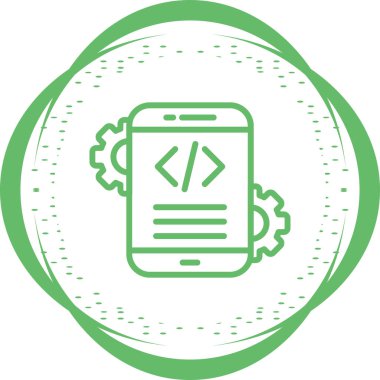 mobil geliştirme simgesi vektör illüstrasyonu