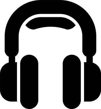 Beyaz arkaplanda kulaklık simgesi