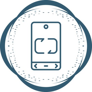 Moda biçimi izole edilmiş arkaplanda akıllı telefon simgesi