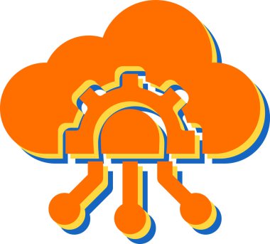 Bulut simgesi vektör illüstrasyonu