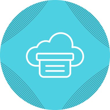 Bulut. Web simgesi basit illüstrasyon