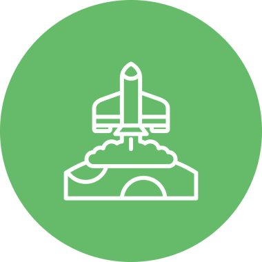 Roket gemisi simgesinin vektör çizimi