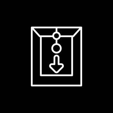 Bir harfin vektör illüstrasyon simgesi - bir sembol.